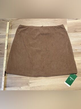 High Waisted 2-in-1 A Line Mini Corduroy Casual Skirt